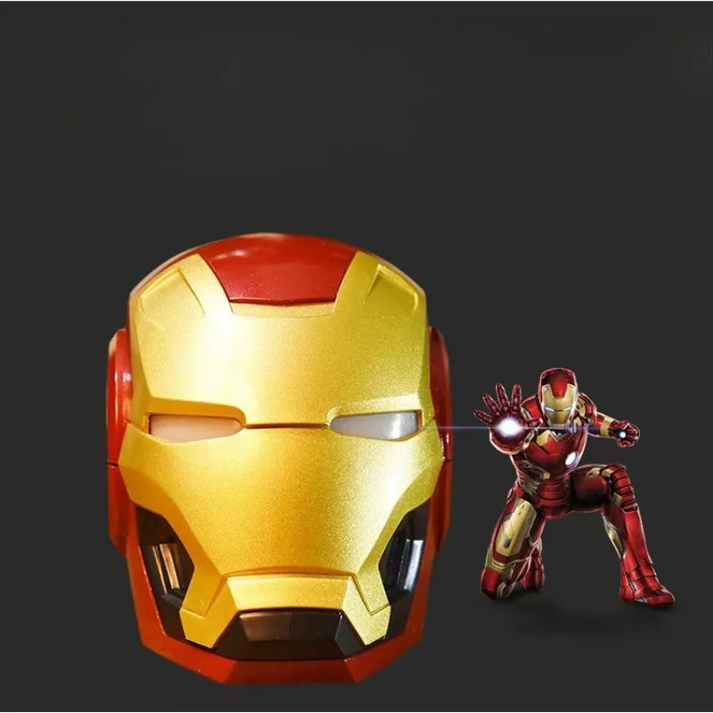 Marvel The Avengers Iron Man Périphérique Films Créatif Mini Casque Style Bureau Haut-Parleur Bluetooth Cadeau D'anniversaire De Haute Qualité