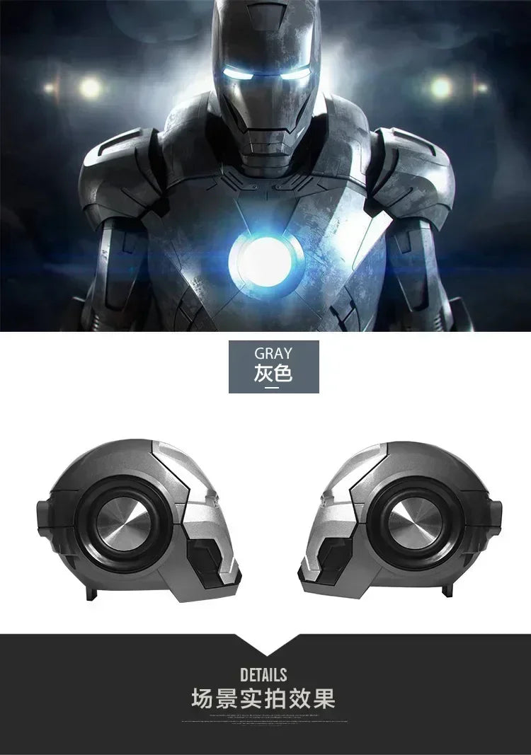 Mini casque de robot déformable Iron Man The Avengers Bluetooth petit haut-parleur sans fil radio intelligente cadeau créatif décoration de bureau