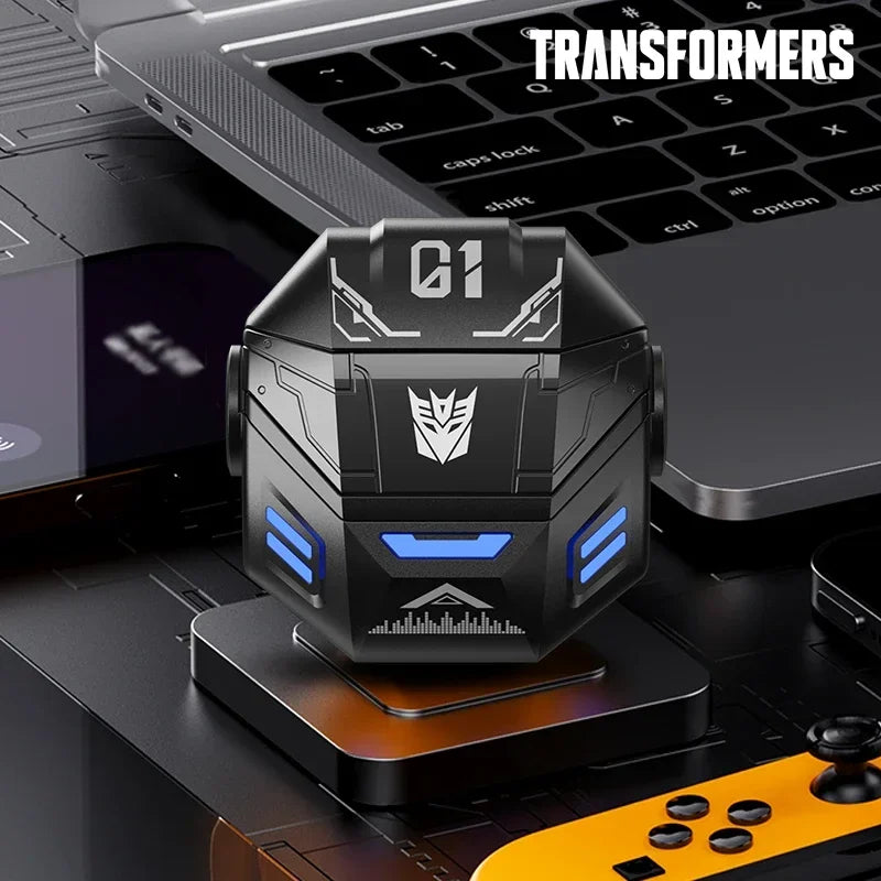 TRANSFORMERS Écouteurs sans fil Bluetooth 5.4 Son HiFi Casque d'appel HD Casque étanche longue endurance à faible latence