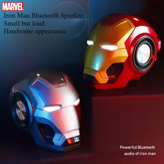 Marvel The Avengers Iron Man Périphérique Films Créatif Mini Casque Style Bureau Haut-Parleur Bluetooth Cadeau D'anniversaire De Haute Qualité