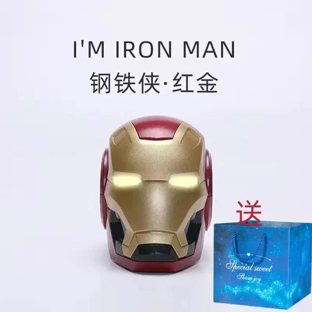 Mini casque de robot déformable Iron Man The Avengers Bluetooth petit haut-parleur sans fil radio intelligente cadeau créatif décoration de bureau