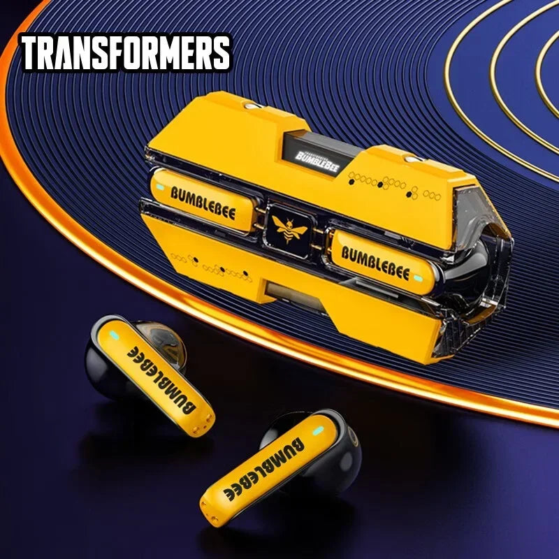 Écouteurs sans fil Bluetooth 5.3 Transformers TF-T01 Casque HIFI Bumblebee Casque de jeu à faible latence Longue durée de veille