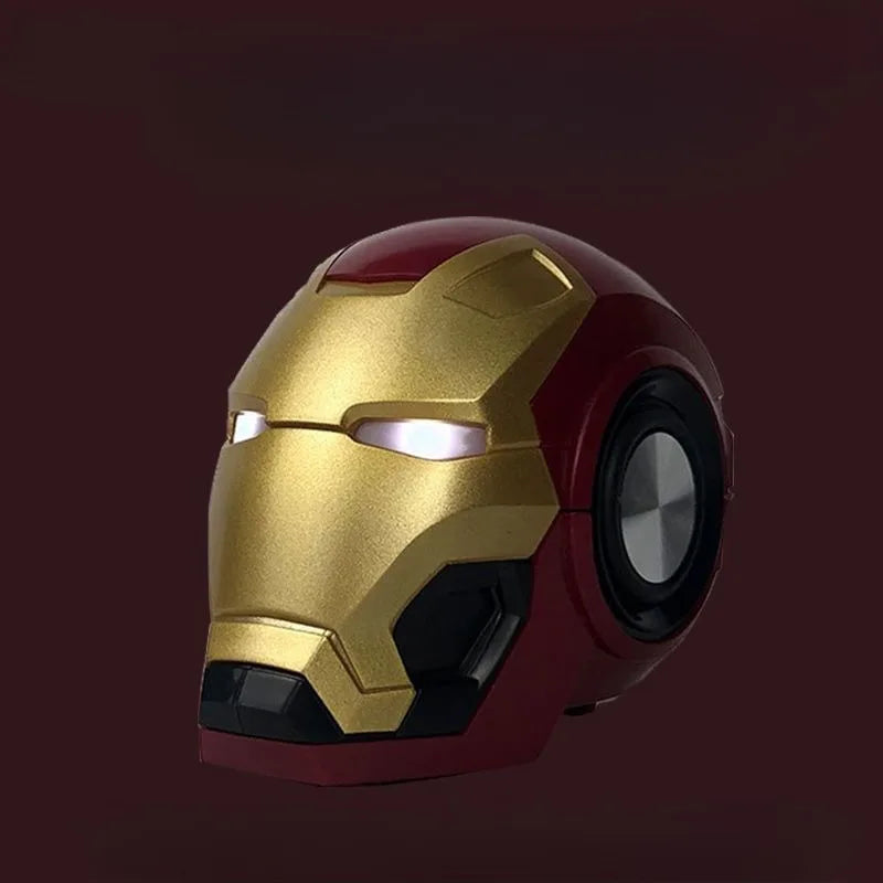 Marvel The Avengers Iron Man Périphérique Films Créatif Mini Casque Style Bureau Haut-Parleur Bluetooth Cadeau D'anniversaire De Haute Qualité