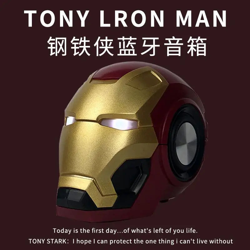 Marvel The Avengers Iron Man Périphérique Films Créatif Mini Casque Style Bureau Haut-Parleur Bluetooth Cadeau D'anniversaire De Haute Qualité