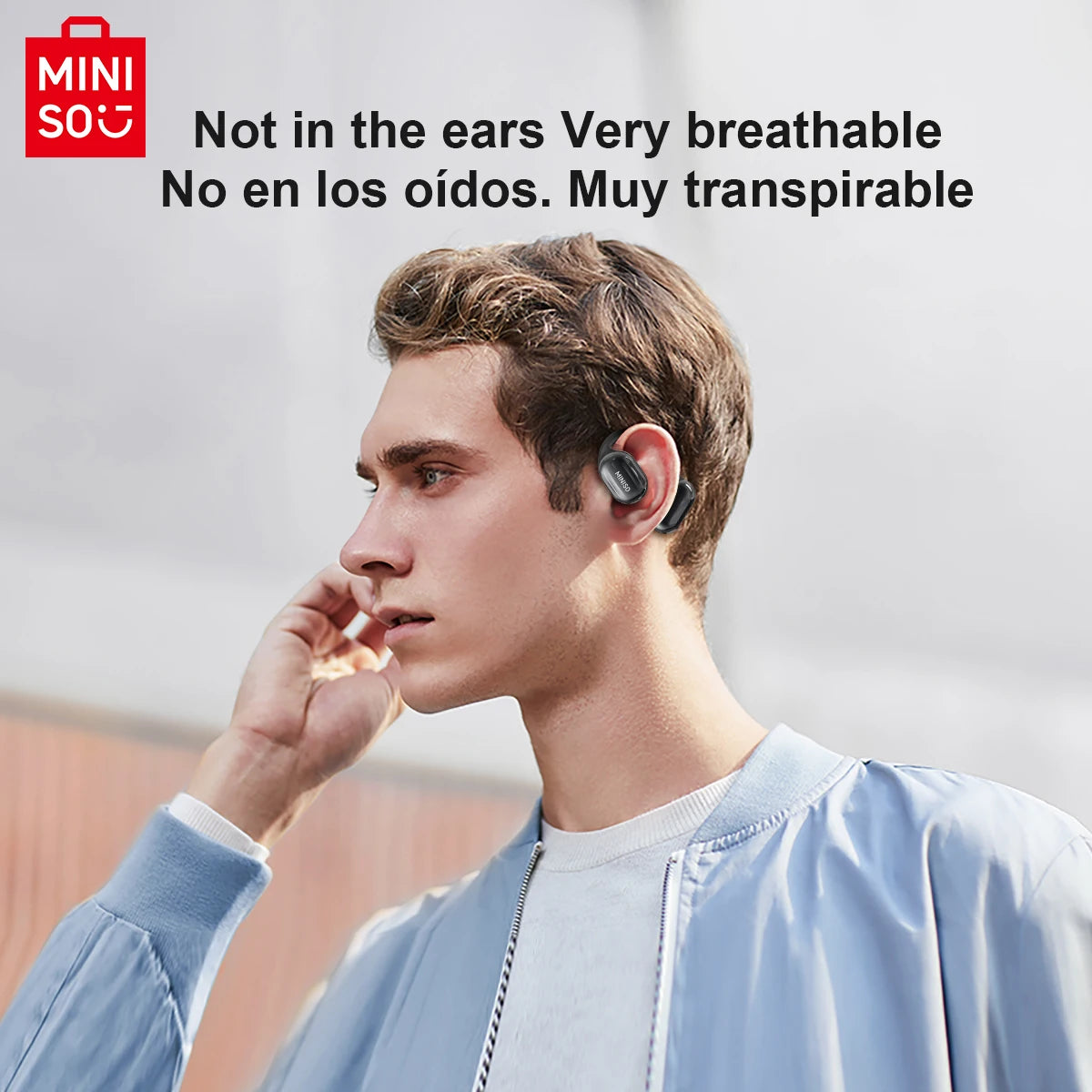 Écouteurs de traduction Bluetooth MINISO MS162 Casque sans fil AI pour voyage au bureau, unité de pilote 16 mm