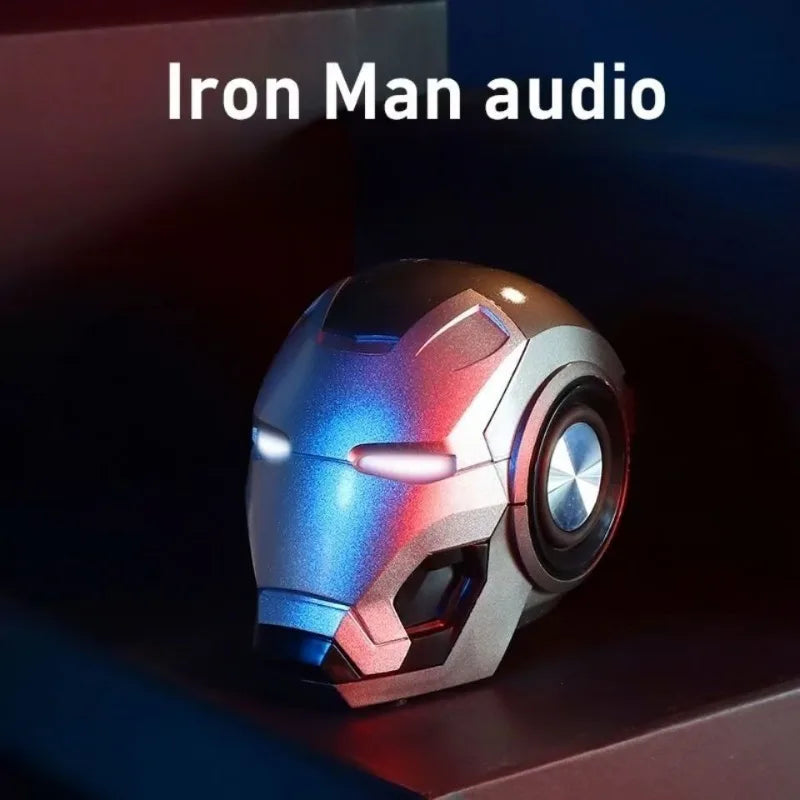 Marvel The Avengers Iron Man Périphérique Films Créatif Mini Casque Style Bureau Haut-Parleur Bluetooth Cadeau D'anniversaire De Haute Qualité