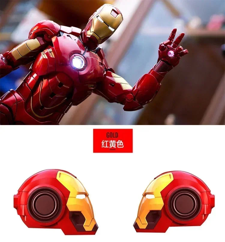 Mini casque de robot déformable Iron Man The Avengers Bluetooth petit haut-parleur sans fil radio intelligente cadeau créatif décoration de bureau